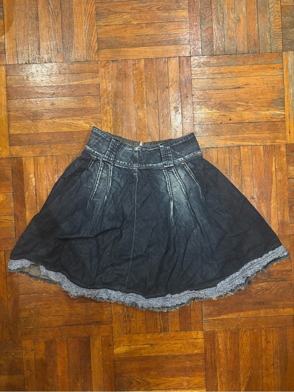 missy sixty dark wash midi skirt